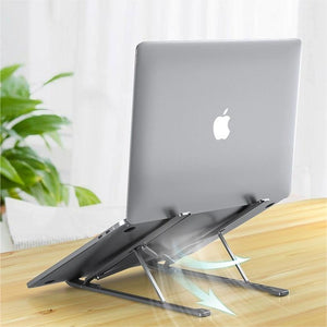 CR Aluminum Alloy Magnetic Folding Laptop Stand (Ready Stock)