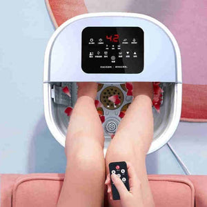 Mingrentang fully automatic constant temperature heating foot soaking electric massage folding foot bathtub  (Ready Stock)