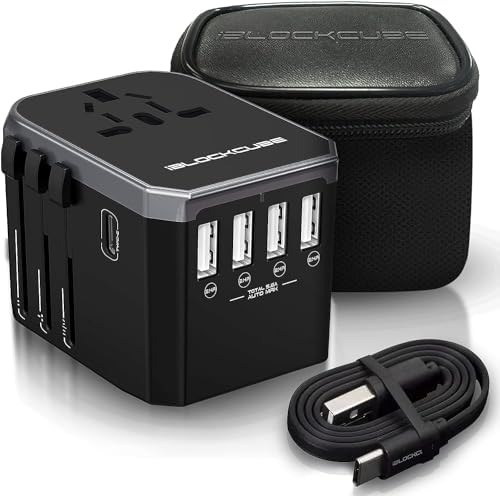 ** Exclusive Offer Now** iBlockCube® Universal Travel AC Power Plug Adapter (Blacksilver)